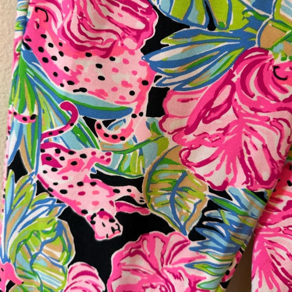 NWOT LILLY PULITZER Emora Knit Pant Onyx "JAGUAR JUNGLE" sz SM - Picture 2 of 6
